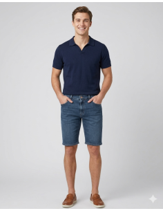 Jeckerson --- Bermuda Uomo Denim Stretch Blu