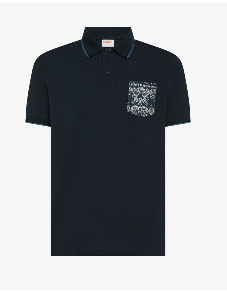 Sun 68 --- Polo Uomo Pocket Blu Scuro
