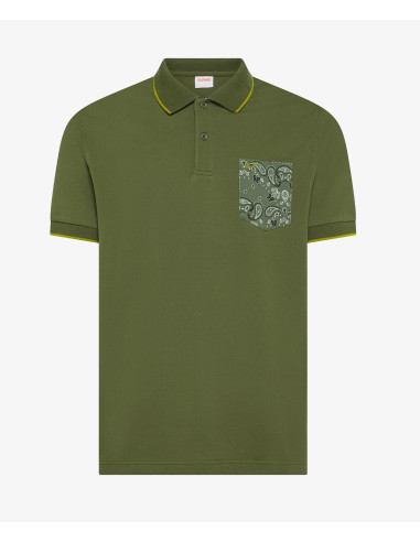 Sun 68 --- Polo Uomo Pocket Verde Militare
