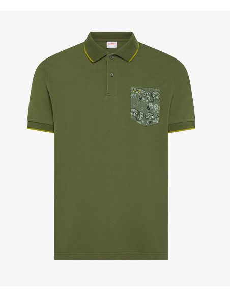 Sun 68 --- Polo Uomo Pocket Verde Militare