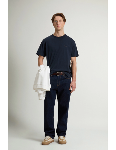 Woolrich --- T-Shirt Uomo Cotone Blu Scuro