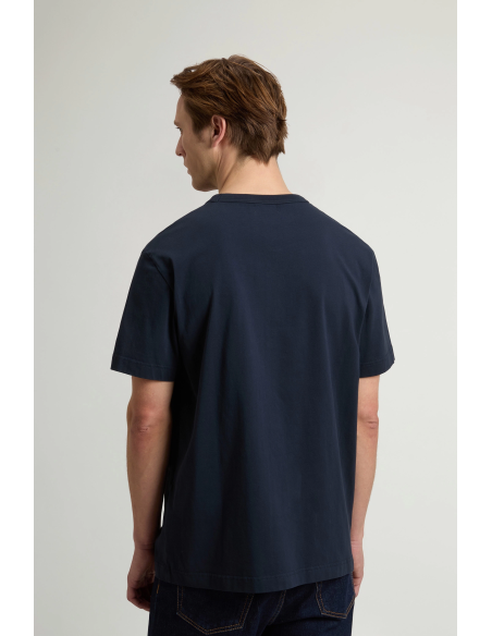 Woolrich --- T-Shirt Uomo Cotone Blu Scuro