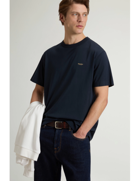 Woolrich --- T-Shirt Uomo Cotone Blu Scuro