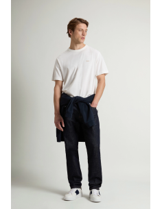 Woolrich --- T-Shirt Uomo Cotone Bianco Opaco