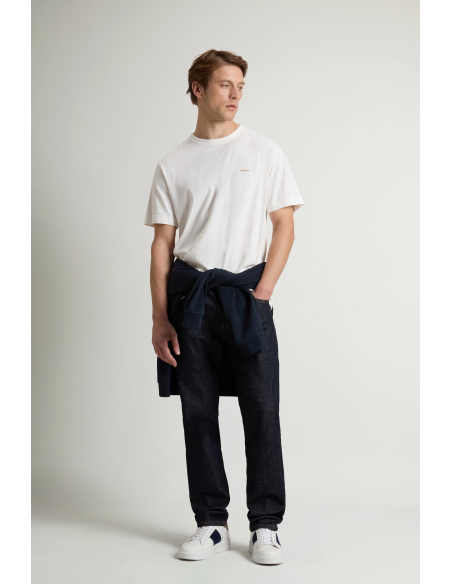 Woolrich --- T-Shirt Uomo Cotone Bianco Opaco