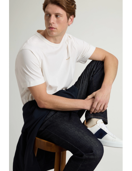 Woolrich --- T-Shirt Uomo Cotone Bianco Opaco