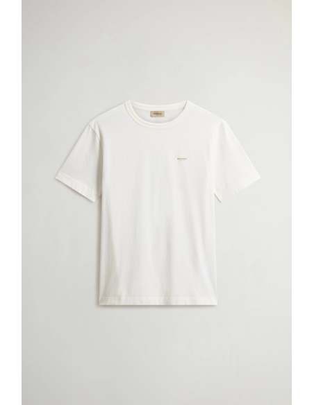 Woolrich --- T-Shirt Uomo Cotone Bianco Opaco