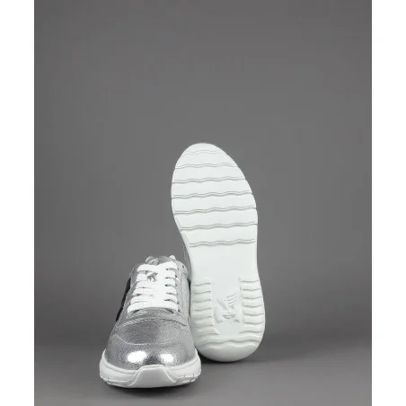 Hogan Interactive3 Donna Pelle Metal Argento H Pelle Nero Prezzo 320,00