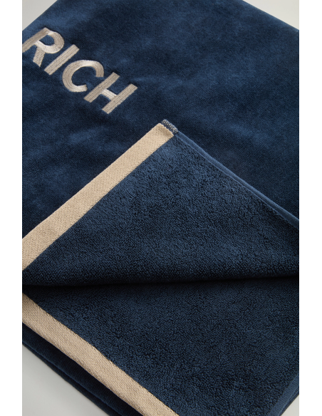 Woolrich --- Telo Mare Cotone Blu Scuro