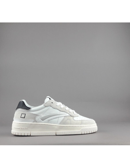 D.A.T.E. --- Sneakers Torneo Uomo Pelle Camoscio Bianco Ghiaccio