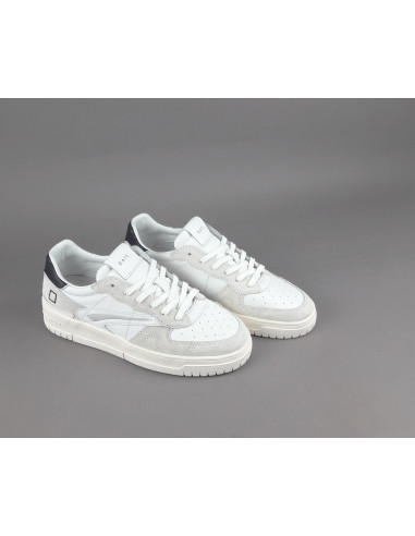 D.A.T.E. --- Sneakers Torneo Uomo Pelle Camoscio Bianco Ghiaccio