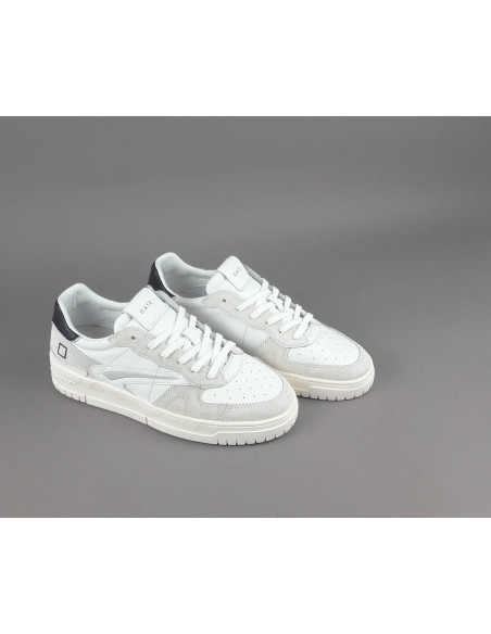 D.A.T.E. --- Sneakers Torneo Uomo Pelle Camoscio Bianco Ghiaccio