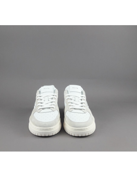 D.A.T.E. --- Sneakers Torneo Uomo Pelle Camoscio Bianco Ghiaccio