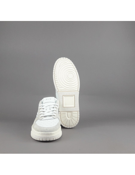 D.A.T.E. --- Sneakers Torneo Uomo Pelle Camoscio Bianco Ghiaccio