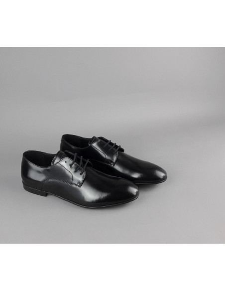 Frau --- Derby Uomo Pelle Spazzolata Nero