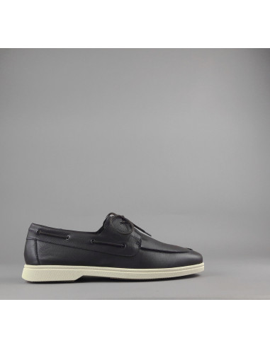 Frau --- Mocassino Barca Uomo Pelle Marrone Scuro