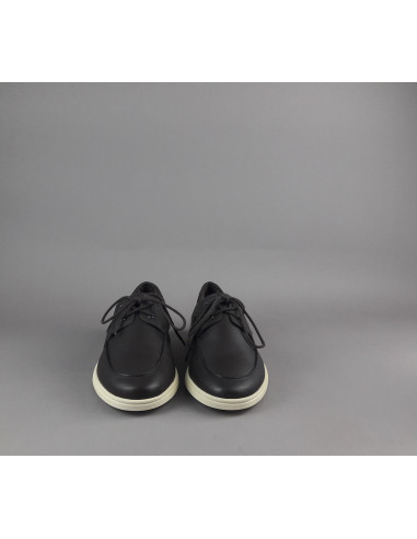 Frau --- Mocassino Barca Uomo Pelle Marrone Scuro