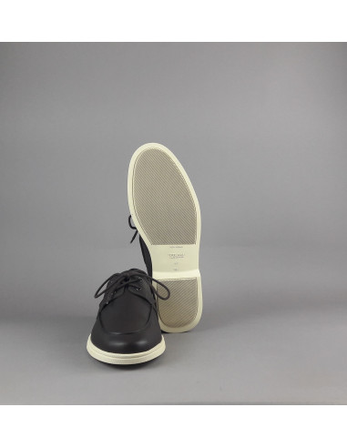 Frau --- Mocassino Barca Uomo Pelle Marrone Scuro