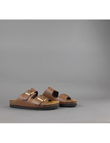 Frau --- Sandalo Slipper Donna Pelle Marrone