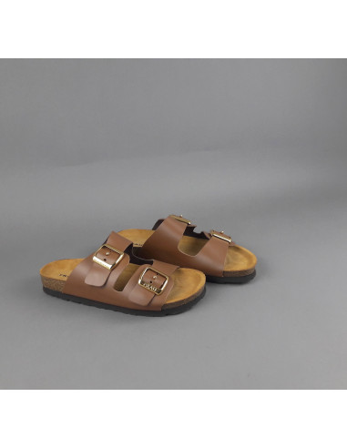 Frau --- Sandalo Slipper Donna Pelle Marrone