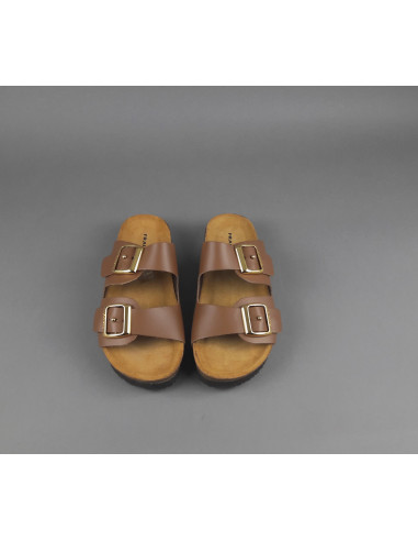 Frau --- Sandalo Slipper Donna Pelle Marrone