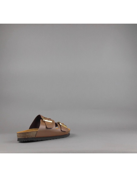 Frau --- Sandalo Slipper Donna Pelle Marrone