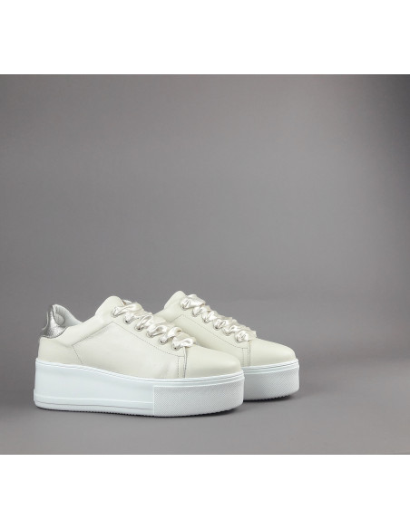 Frau --- Sneakers Platform Donna Pelle Avorio