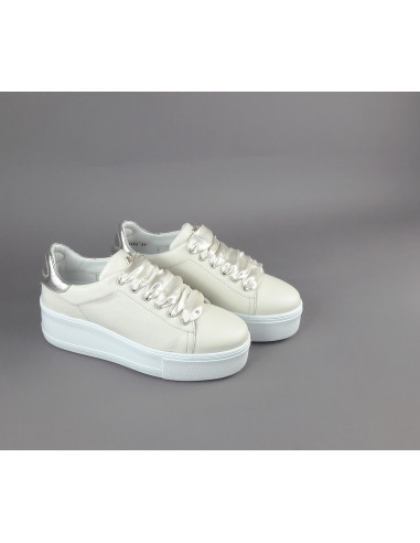 Frau --- Sneakers Platform Donna Pelle Avorio