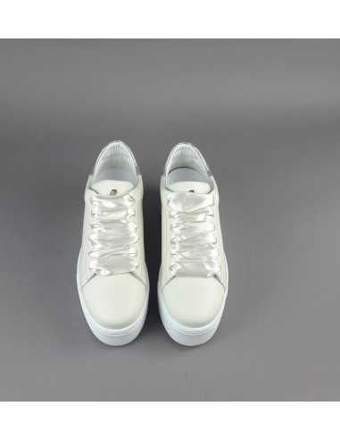 Frau --- Sneakers Platform Donna Pelle Avorio