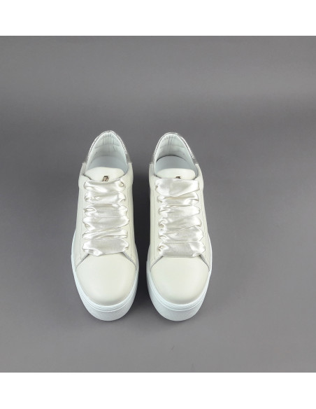 Frau --- Sneakers Platform Donna Pelle Avorio