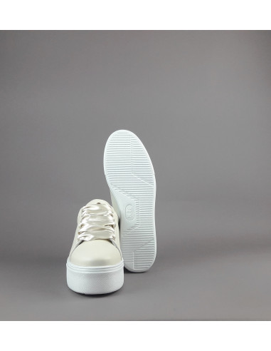 Frau --- Sneakers Platform Donna Pelle Avorio