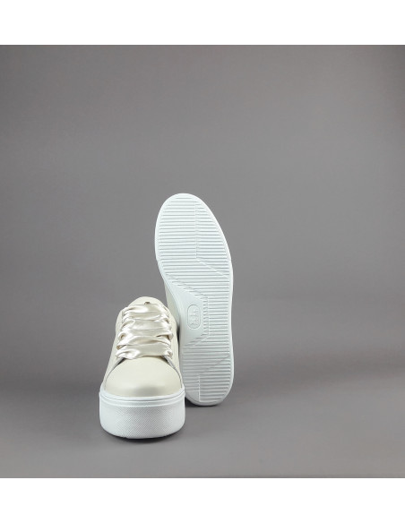Frau --- Sneakers Platform Donna Pelle Avorio