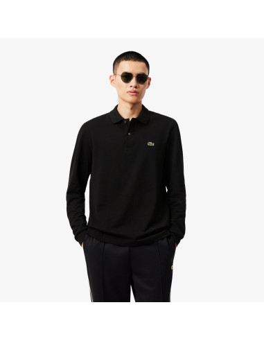 Lacoste --- Polo Uomo Manica Lunga Piqué Nero