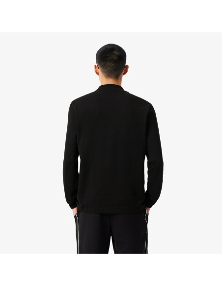 Lacoste --- Polo Uomo Manica Lunga Piqué Nero
