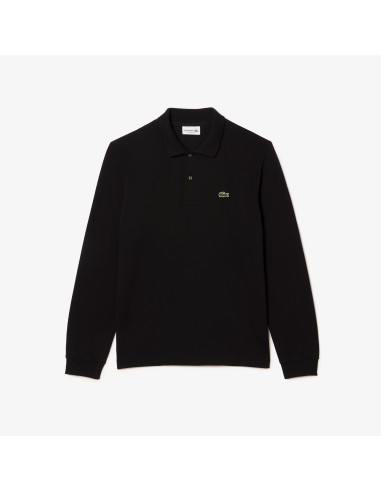 Lacoste --- Polo Uomo Manica Lunga Piqué Nero