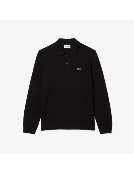 Lacoste --- Polo Uomo Manica Lunga Piqué Nero