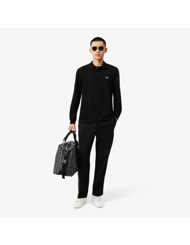 Lacoste --- Polo Uomo Manica Lunga Piqué Nero