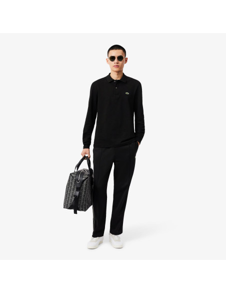 Lacoste --- Polo Uomo Manica Lunga Piqué Nero