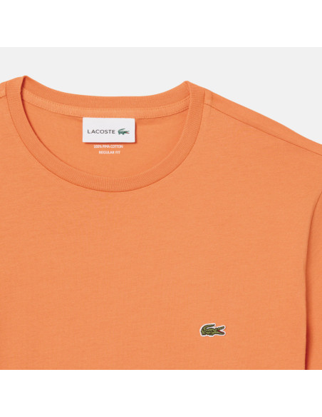 Lacoste --- T-Shirt Cotone Pima Arancio