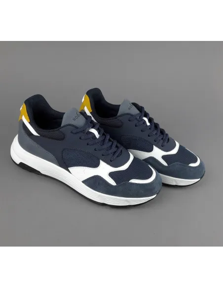 Hogan Hyperlight Uomo Camoscio Tela Blu Logo Lettering Bianco Pezzo 320,00