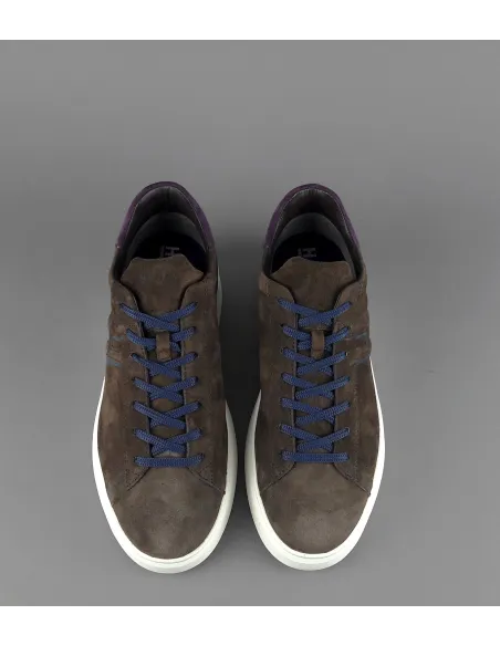 Hogan Sneakers H580 Uomo Camoscio Marrone Scuro H Lunga Prezzo 350,00
