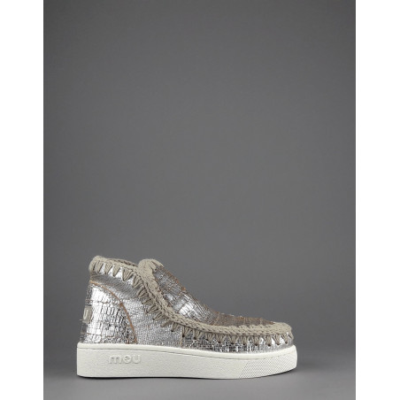 Mou _ _ Sa Summer Eskimo Sneakers Donna Pelle Effetto Cutter Argento Prezzo 210,00