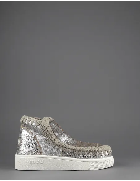 Mou Summer Eskimo Sneakers Donna Pelle Effetto Cutter Argento Prezzo 210,00