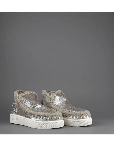Mou Summer Eskimo Sneakers Donna Pelle Effetto Cutter Argento Prezzo 210,00