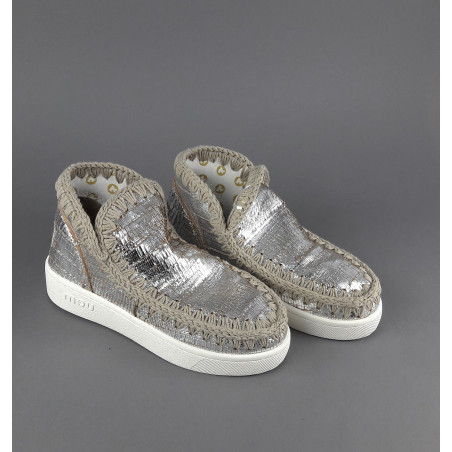 Mou Summer Eskimo Sneakers Donna Pelle Effetto Cutter Argento Prezzo 210,00