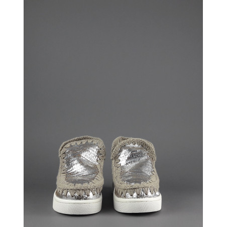 Mou Summer Eskimo Sneakers Donna Pelle Effetto Cutter Argento Prezzo 210,00