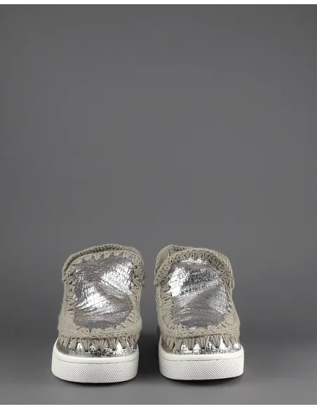 Mou Summer Eskimo Sneakers Donna Pelle Effetto Cutter Argento Prezzo 210,00