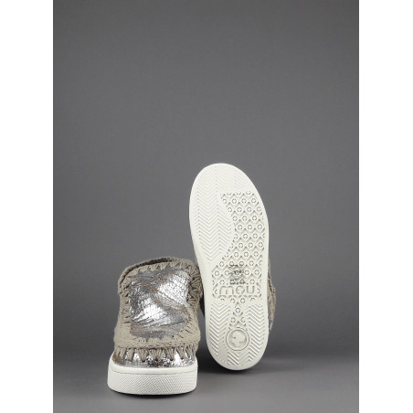 Mou Summer Eskimo Sneakers Donna Pelle Effetto Cutter Argento Prezzo 210,00