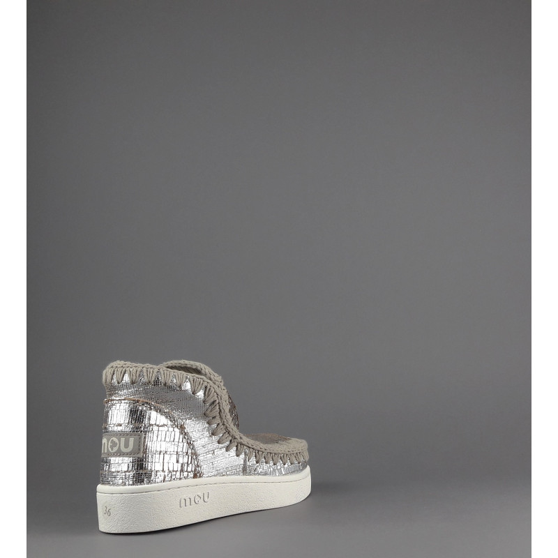 Mou Summer Eskimo Sneakers Donna Pelle Effetto Cutter Argento Prezzo 210,00