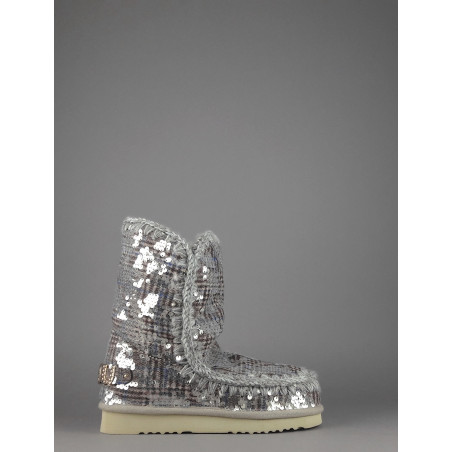 Mou Eskimo 24 Donna Montone Double-Face Tartan Marrone Beige Pailettes Prezzo 300,00